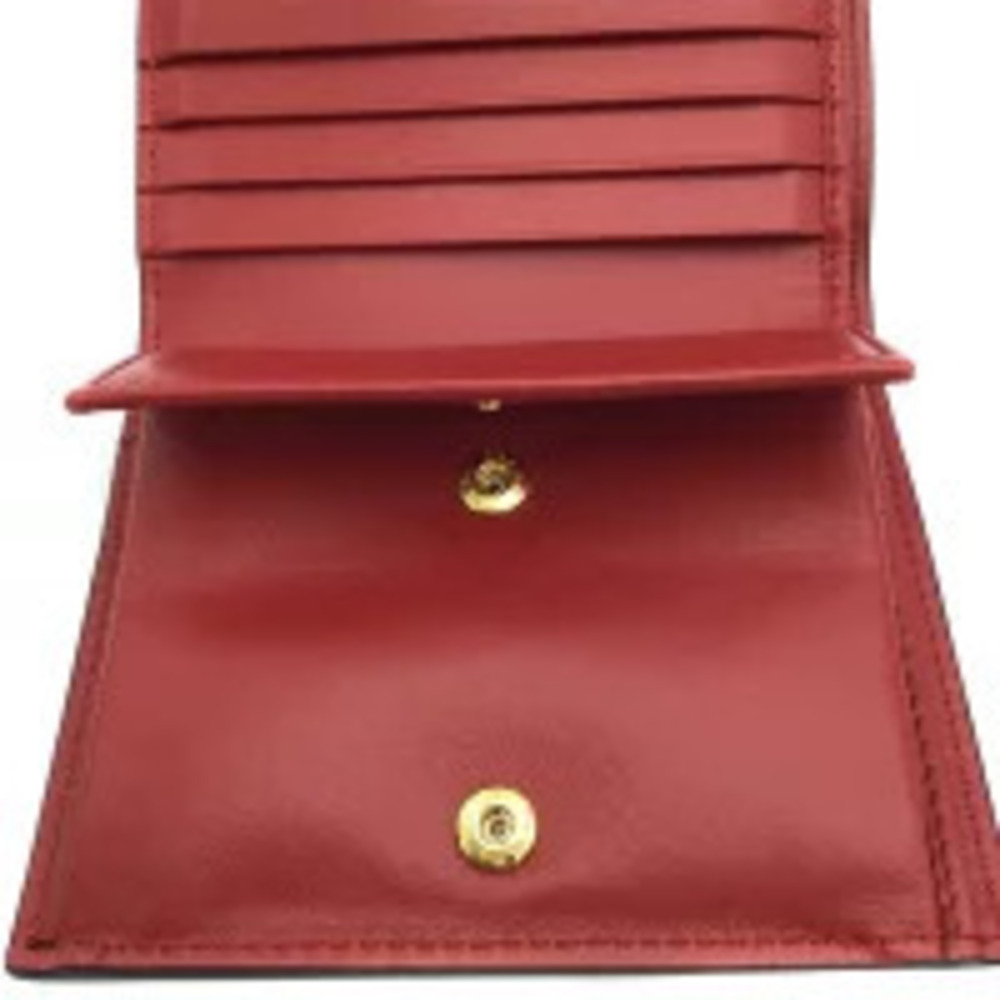 PRADA Bi fold Wallet Black Red - Picture 7 of 9